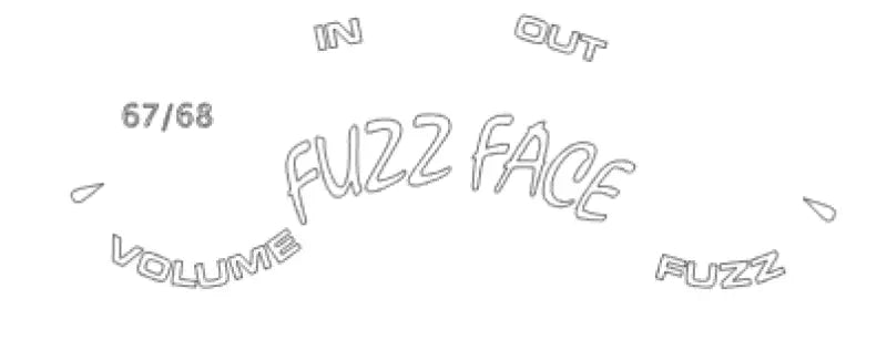 1967 / 1968 Fuzzface Reproduction Pedal Decal Waterslide or Vinyl Peel & Stick - Guitar-Restore