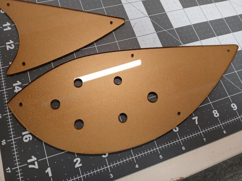 Rickenbacker 325/64 Reproduction Double Pick Guard And Truss Rod Cover Metallic Gold Acrylic For Restoration