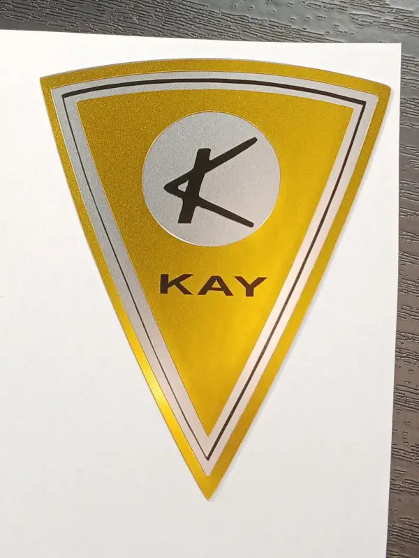Kay Speed Demon Badge Style Headstock Decal Vinyl Gold Foil