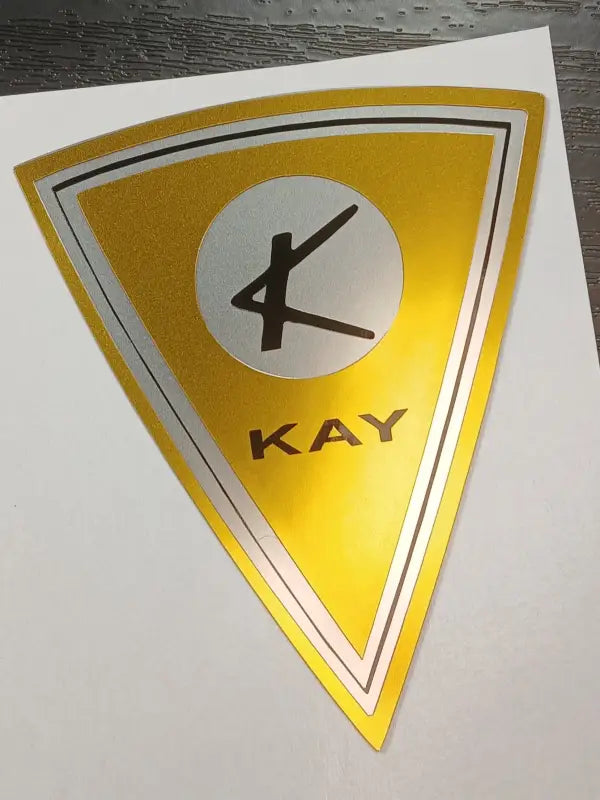 Kay Speed Demon Badge Style Headstock Decal Vinyl Gold Foil