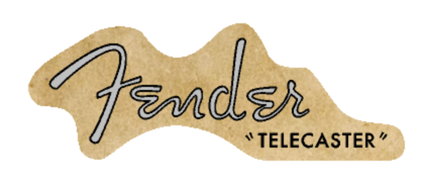 Fender Telecaster 50’s 60’S Relic Aged Guitar Headstock Decal Logo Waterslide