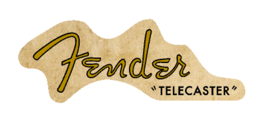 Fender Telecaster 50’s 60’S Relic Aged Guitar Headstock Decal Logo Waterslide