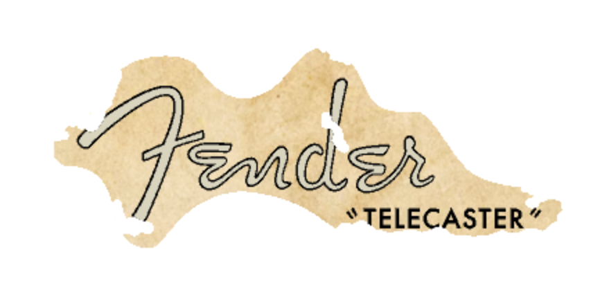 Fender Telecaster 50’s 60’S Relic Aged Guitar Headstock Decal Logo Waterslide