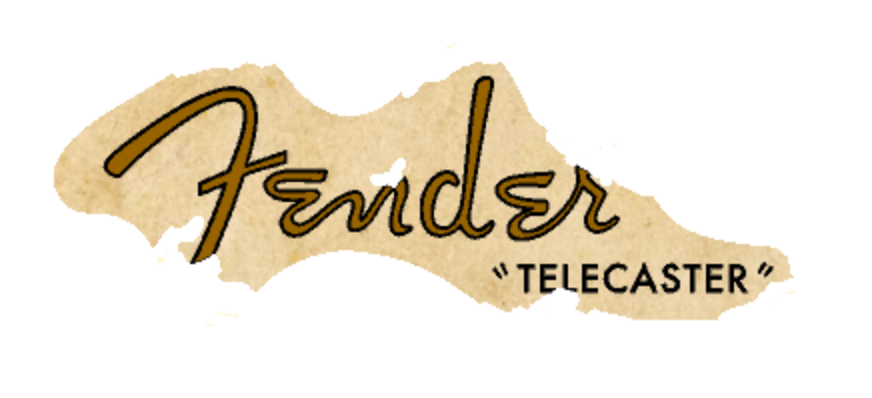Fender Telecaster 50’s 60’S Relic Aged Guitar Headstock Decal Logo Waterslide