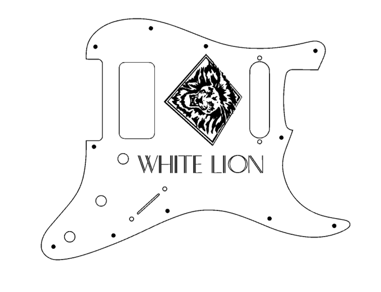 White Lion Vito Bratta ESP Pick Guard Decals Vinyl Peel and Stick