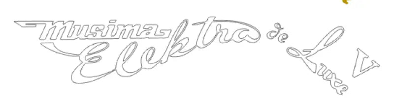 Musima Elektra De Luxe V or B Guitar Bass Headstock Decal Logo Waterslide, Vinyl or Foil