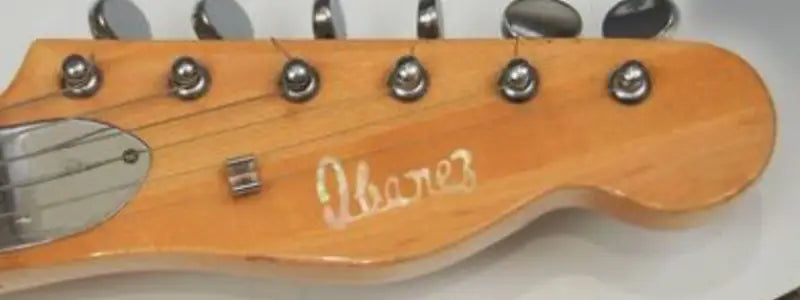 Ibanez Les Paul Style Repro Headstock Logo Decal White