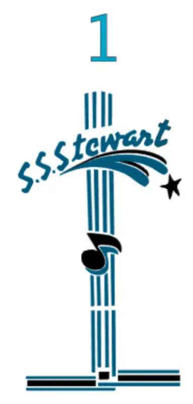 S.S. Stewart By Harmony Guitar Headstock Decal Logo Wondertone, Orophonic, 9010, Arch Top