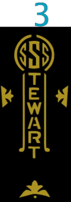 S.S. Stewart By Harmony Guitar Headstock Decal Logo Wondertone, Orophonic, 9010, Arch Top