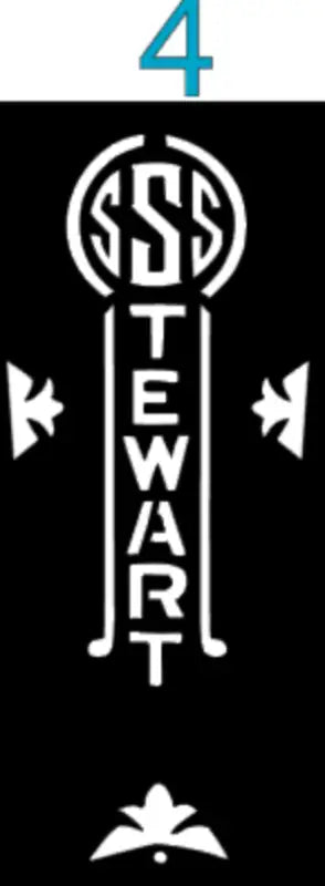 S.S. Stewart By Harmony Guitar Headstock Decal Logo Wondertone, Orophonic, 9010, Arch Top