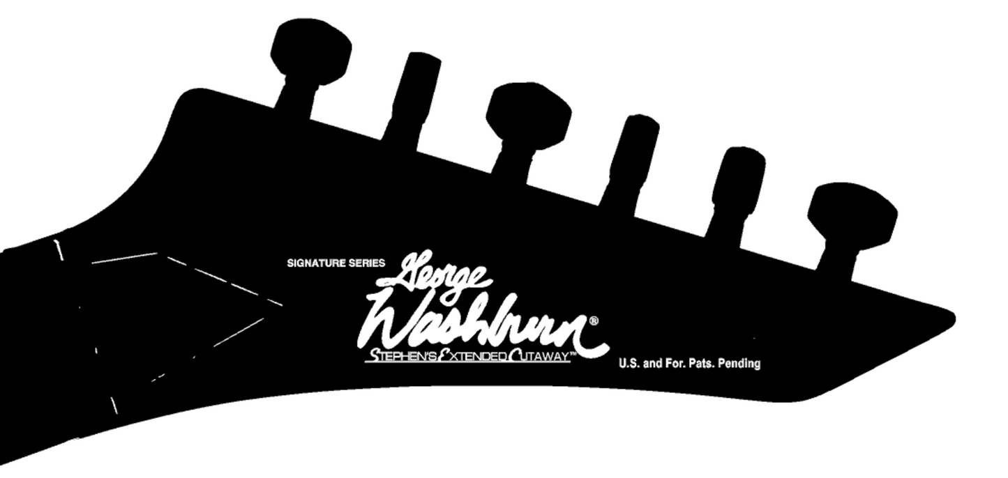 George Washburn EC Model Guitar Headstock Decal Logo Waterslide