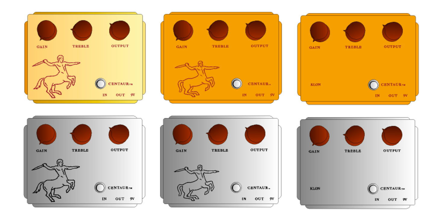 Klon Centaur Horsie and Non Horsie Long And Short Tail Guitar Effects Pedal Repro Restoration Decal