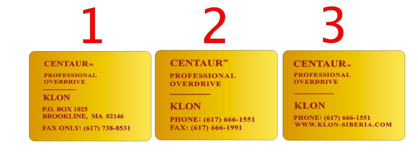 Klon Centaur Horsie and Non Horsie Long And Short Tail Guitar Effects Pedal Repro Restoration Decals Top and Bottom