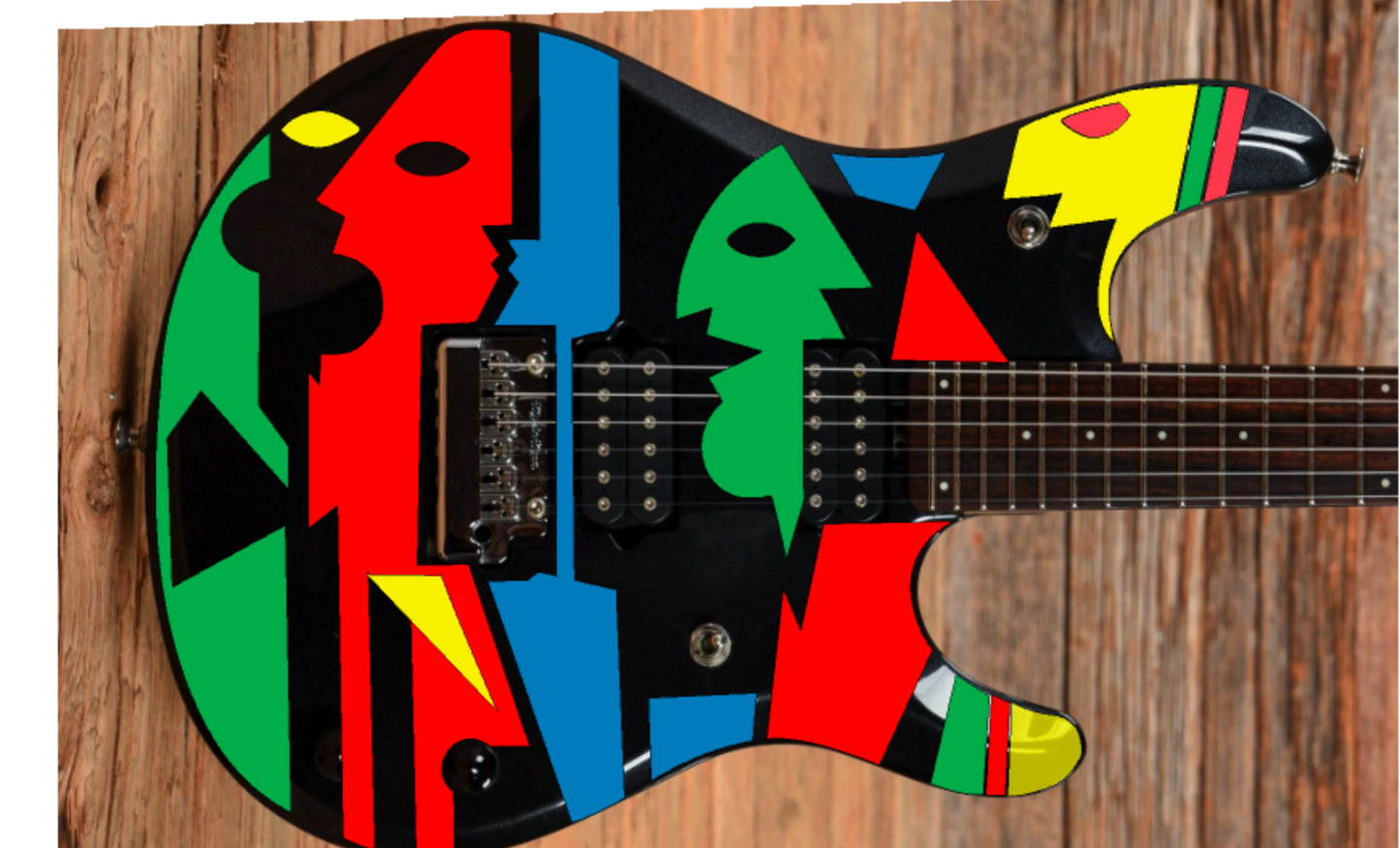 Ernie Ball Musicman JP Models John Petrucci Picasso Guitar Body Graphic Decal Set Vinyl Peel & Stick