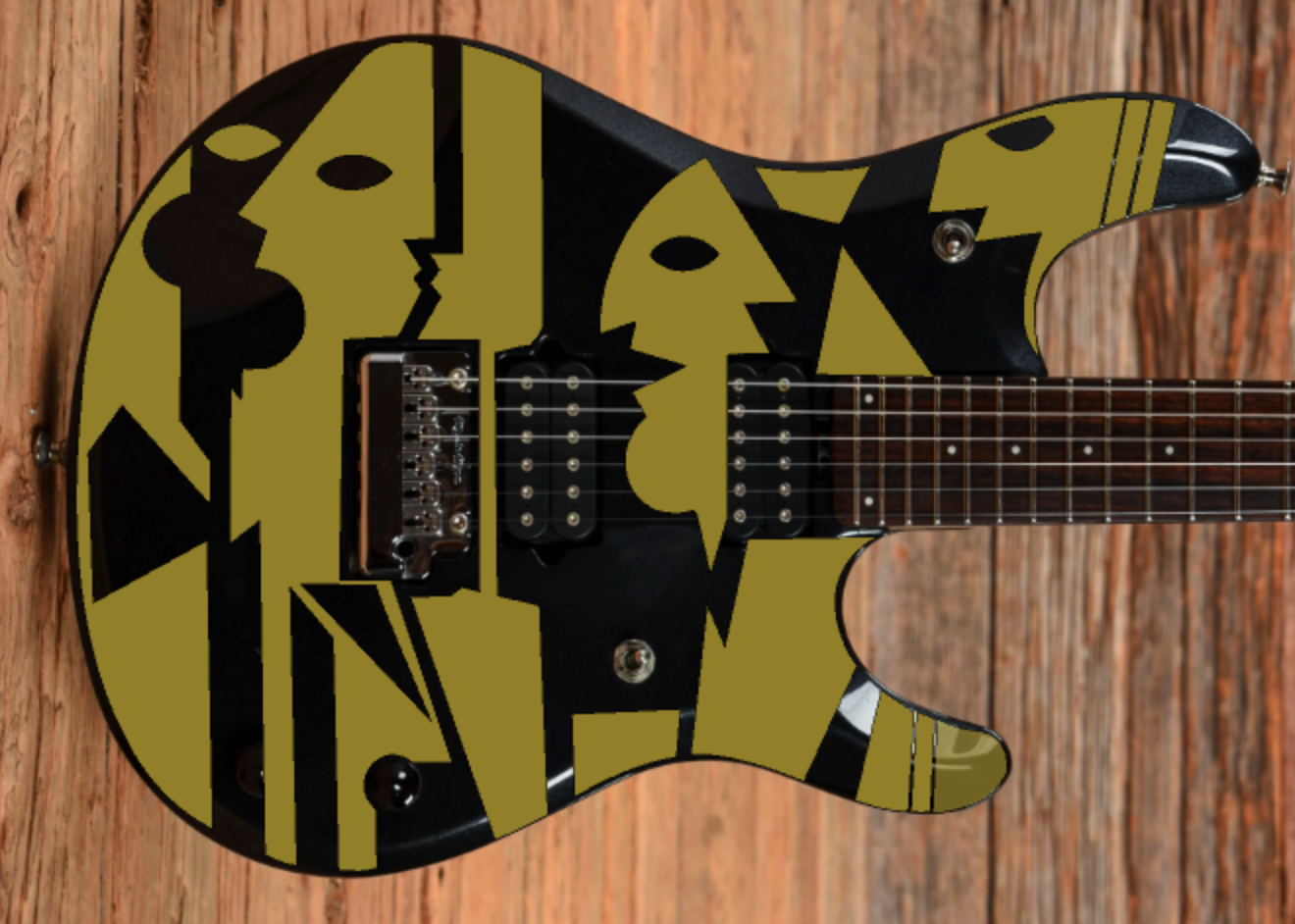 Ernie Ball Musicman JP Models John Petrucci Picasso Guitar Body Graphic Decal Set Vinyl Peel & Stick