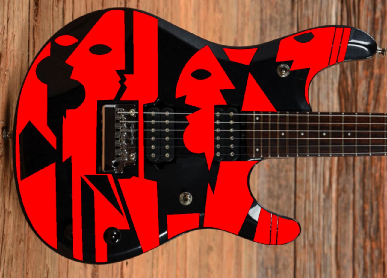 Ernie Ball Musicman JP Models John Petrucci Picasso Guitar Body Graphic Decal Set Vinyl Peel & Stick