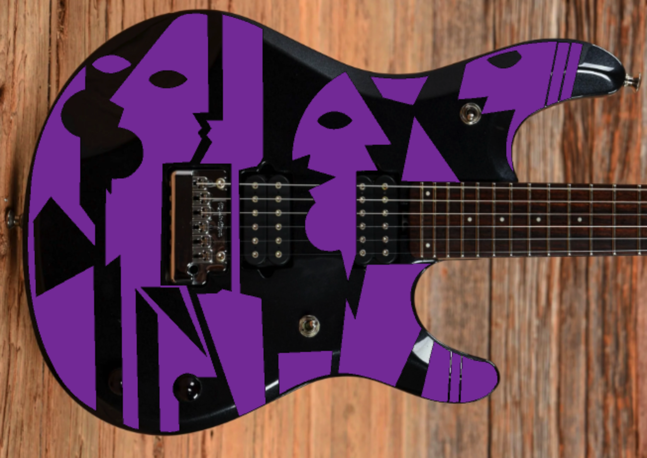 Ernie Ball Musicman JP Models John Petrucci Picasso Guitar Body Graphic Decal Set Vinyl Peel & Stick
