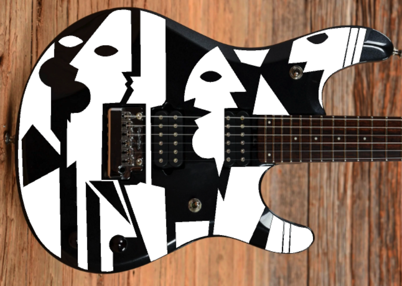 Ernie Ball Musicman JP Models John Petrucci Picasso Guitar Body Graphic Decal Set Vinyl Peel & Stick