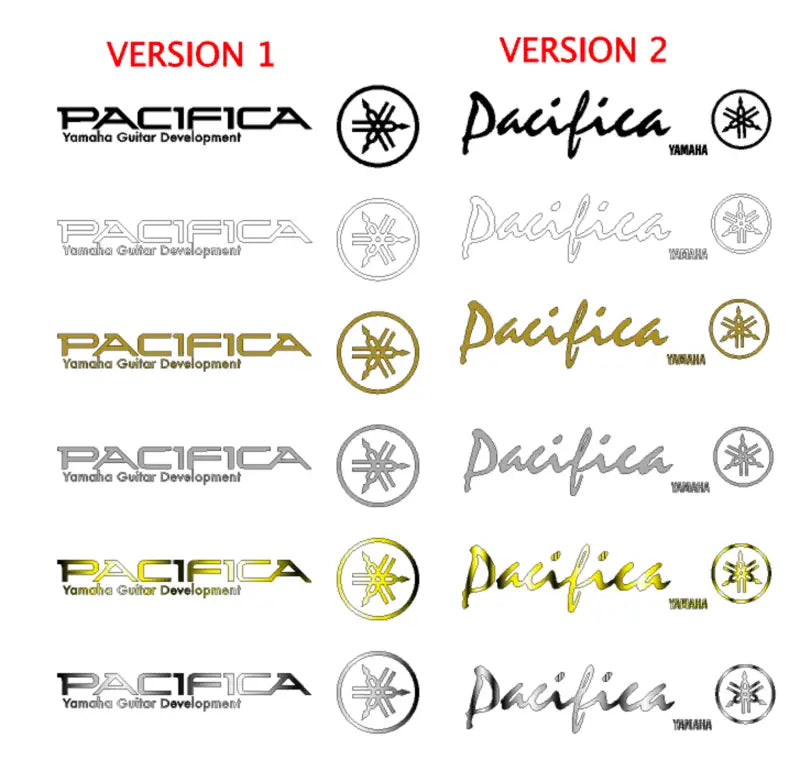guitar-restore.net - Yamaha Pacifica Guitar Headstock Decal Logo