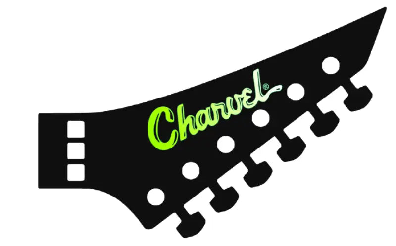 Charvel Model 7 Toothpaste Pointy Reverse Headstock Guitar Decal Logo Small