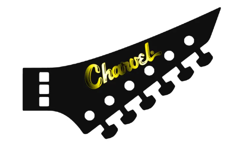 Charvel Model 7 Toothpaste Pointy Reverse Headstock Guitar Decal Logo Small