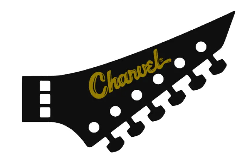 Charvel Model 7 Toothpaste Pointy Reverse Headstock Guitar Decal Logo Small
