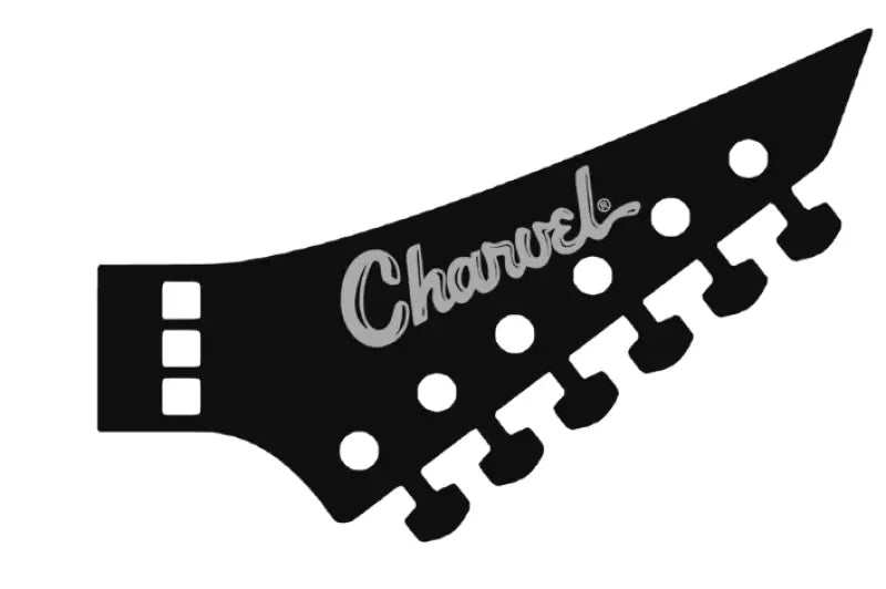 Charvel Model 7 Toothpaste Pointy Reverse Headstock Guitar Decal Logo Small