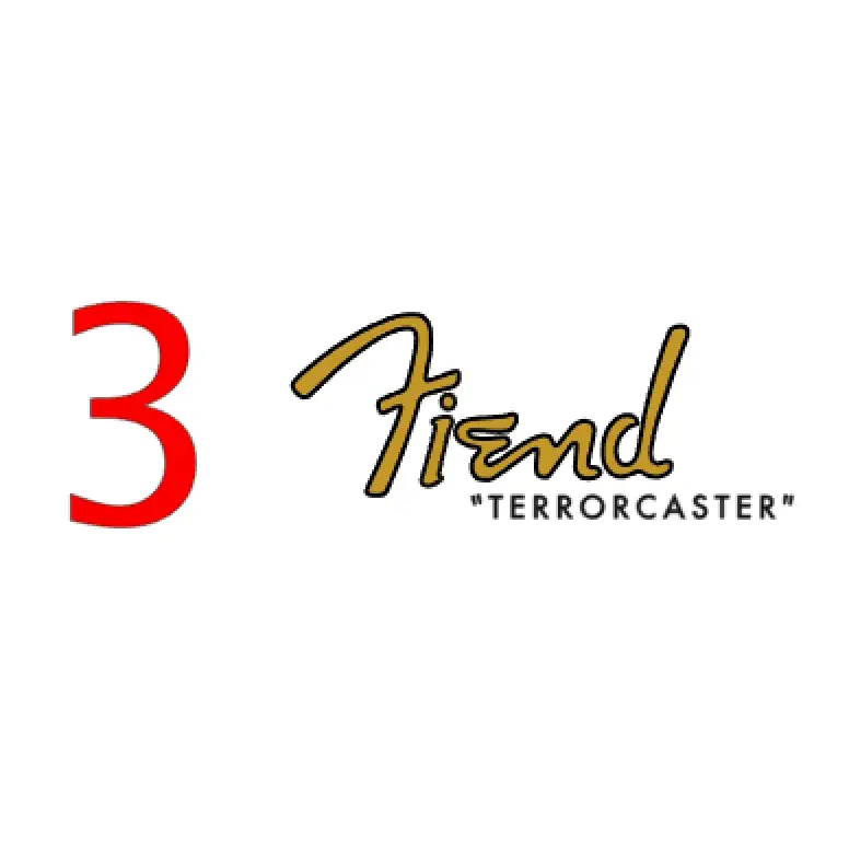 Fender Clone Funny Headstock Decals Fiender Stabocaster, Fiender Terrorcaster, Fiend Terrorcaster - Guitar-Restore