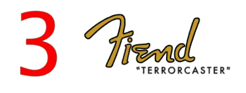 Fender Clone Funny Headstock Decals Fiender Stabocaster, Fiender Terrorcaster, Fiend Terrorcaster - Guitar-Restore