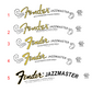 Fender Jazzmaster Guitar Headstock Decal Logo Waterslide All Years
