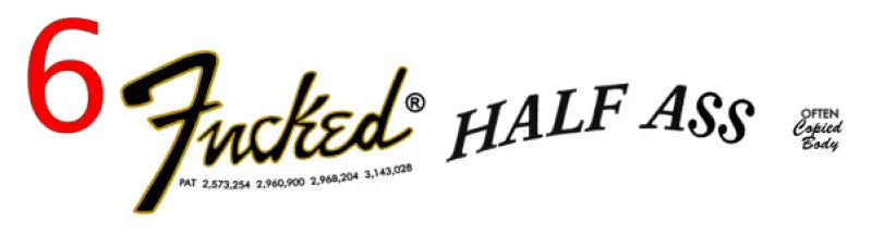 Fender Fucked Funny Clone Headstock Decals Stratocaster, Telecaster, Jazzmaster, Jazz Bass, & Precision Bass - Guitar-Restore