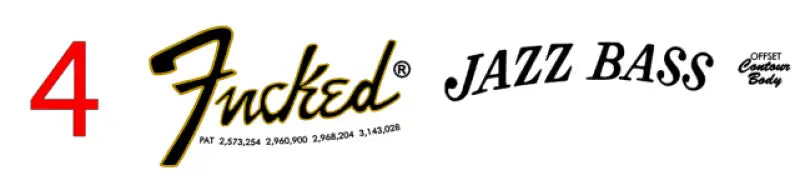 Fender Fucked Funny Clone Headstock Decals Stratocaster, Telecaster, Jazzmaster, Jazz Bass, & Precision Bass - Guitar-Restore