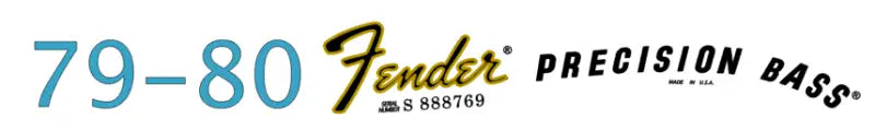 Fender Precision Bass Headstock Decal Logo Waterslide Years 1976-1980