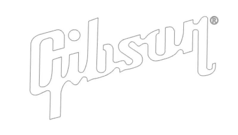 Gibson Guitar Headstock Decal Logo Waterslide - White