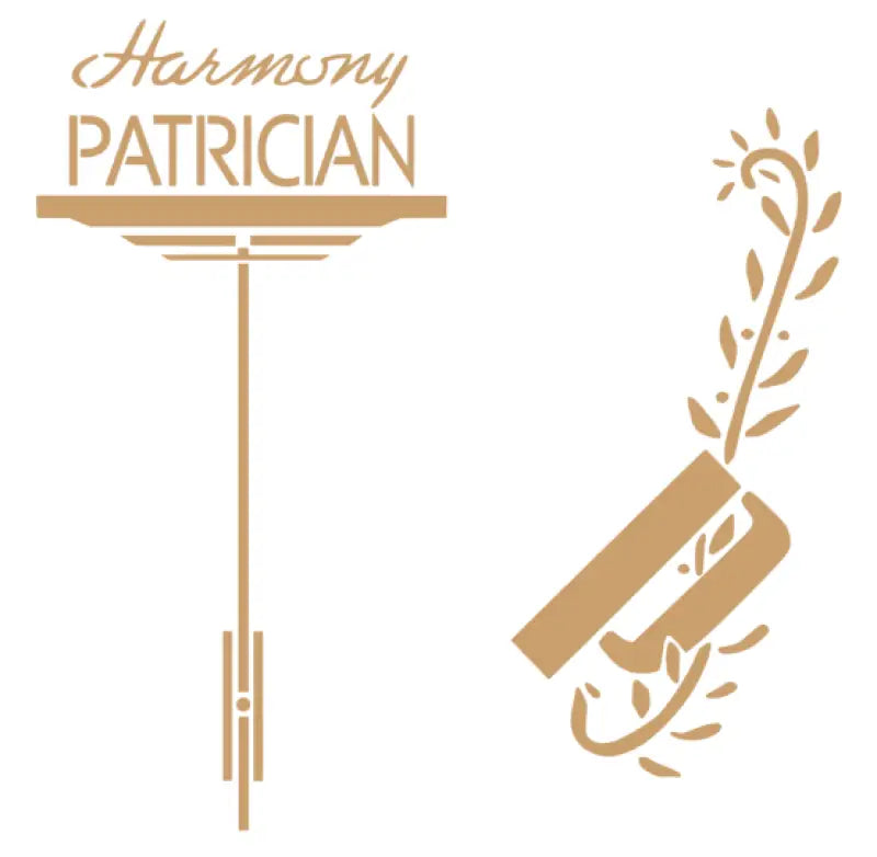 Harmony Patrician Guitar Headstock And Pick Guard Decal Logo, Vinyl Peel & Stick