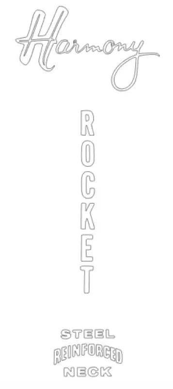 Harmony Rocket Guitar Headstock Decal Logo, Waterslide or Harmony Rocket H53, H54, H56, H59 Guitar Headstock Decal Logo, Waterslide or Vinyl Peel & Stick Peel & Stick - Guitar-Restore