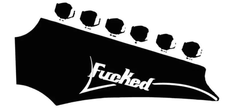 Ibanez Parody Funny Fuckoff Fucked Guitar Headstock Decal Logo