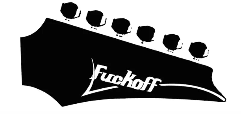Ibanez Parody Funny Fuckoff Fucked Guitar Headstock Decal Logo