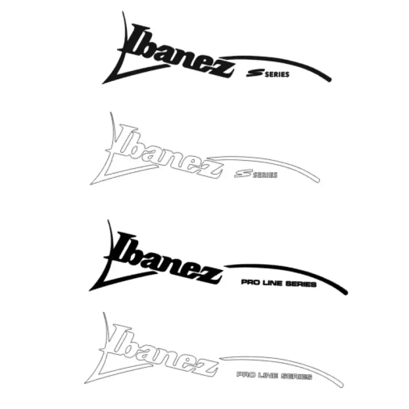 Ibanez S Series or Pro Line Repro Headstock Decal Logo Vinyl Waterslide - Guitar-Restore