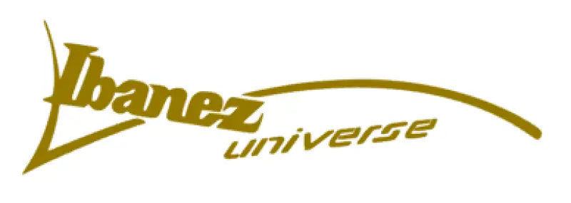 Ibanez UNIVERSE Repro Headstock Decal Logo Waterslide Vinyl or Foil Peel & Stick