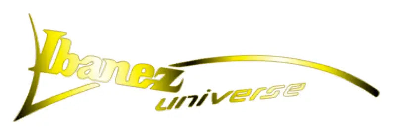 Ibanez UNIVERSE Repro Headstock Decal Logo Waterslide Vinyl or Foil Peel & Stick