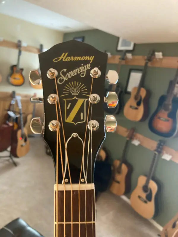 Harmony Sovereign Guitar headstock Decal Logo waterslide