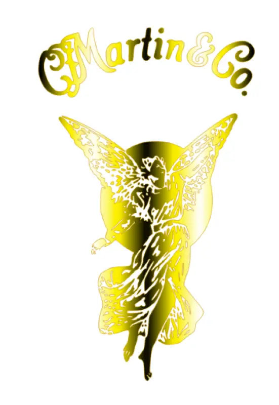 Martin MC-40 Guitar Headstock Decal Logo Gold Foil