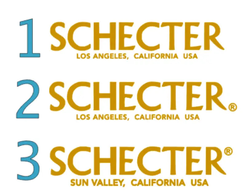 Schecter Los Angeles or Sun Valley Guitar Headstock Decal