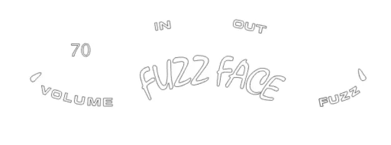 1970 Fuzzface Reproduction Pedal Decal Waterslide or Vinyl Peel & Stick - Guitar-Restore