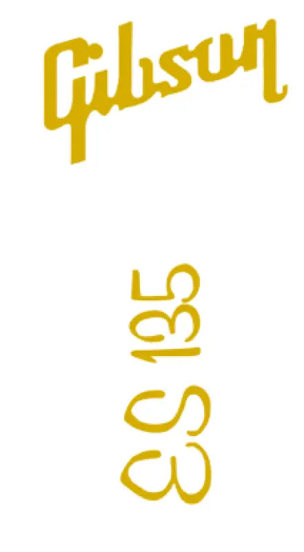 Gibson Lucille, Les Paul 100, Chet Atkins, ES 135 Guitar Headstock Decal Logo Vinyl or Foil - Guitar-Restore