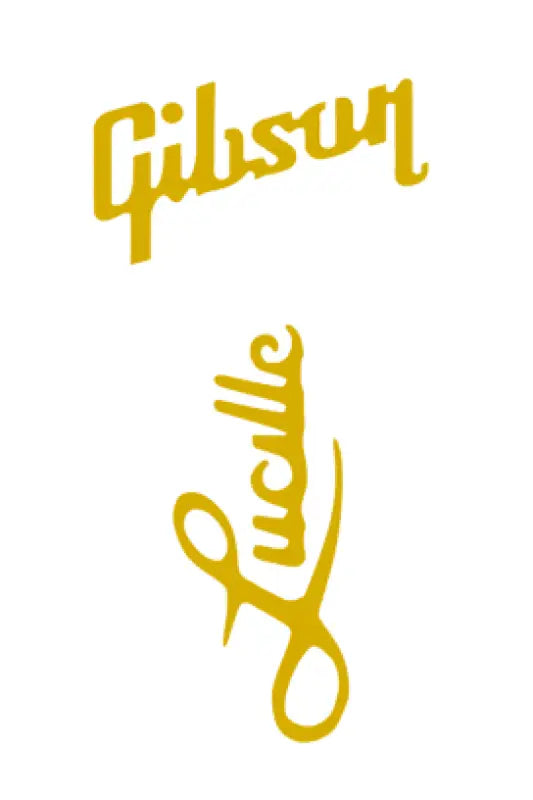 Gibson Lucille, Les Paul 100, Chet Atkins, ES 135 Guitar Headstock Decal Logo Vinyl or Foil - Guitar-Restore