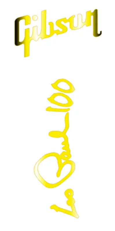 Gibson Lucille, Les Paul 100, Chet Atkins, ES 135 Guitar Headstock Decal Logo Vinyl or Foil - Guitar-Restore