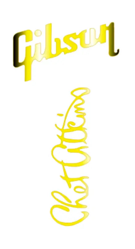 Gibson Lucille, Les Paul 100, Chet Atkins, ES 135 Guitar Headstock Decal Logo Vinyl or Foil - Guitar-Restore