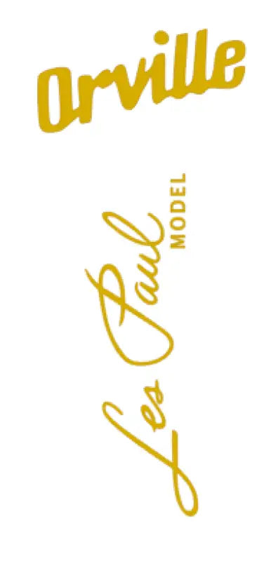 Orville Les Paul Gibson Guitar Headstock Logo Decal Waterslide Vinyl or Foil Peel & Stick - Guitar-Restore